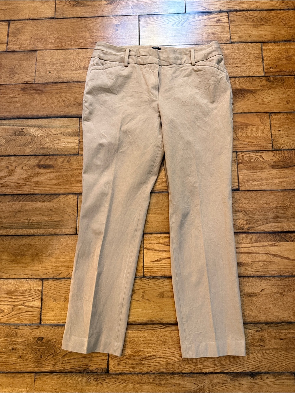 Talbots Cream Straight-Leg Dress Pants